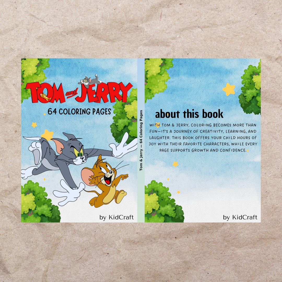 Tom & Jerry Adventures | Kids’ Printable Coloring Book (64 Pages)